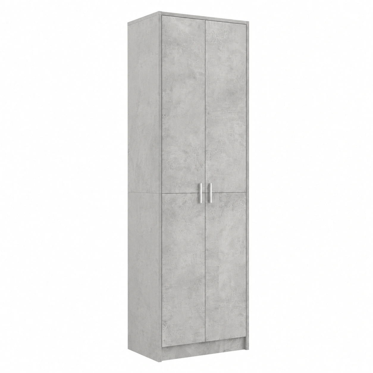 Armoire, modulable, avec rangement, avec tiroirs, coloris gris, 55 x 25 x 189 cm, pour la chambre