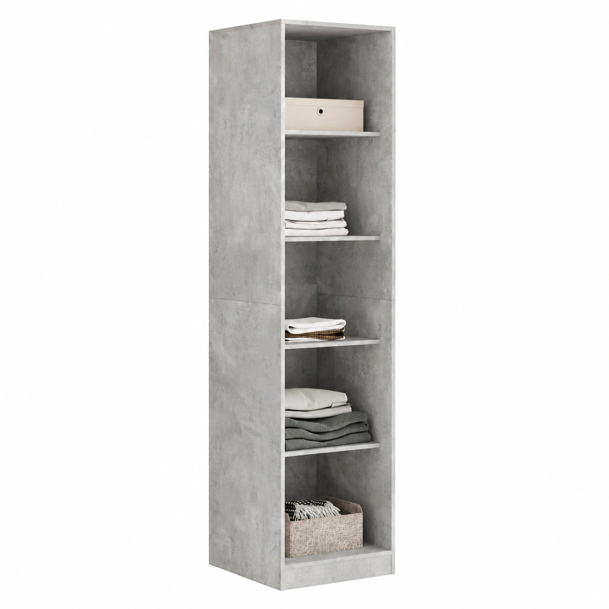 Armoire, coloris gris, 50 x 50 x 200 cm, pour la chambre