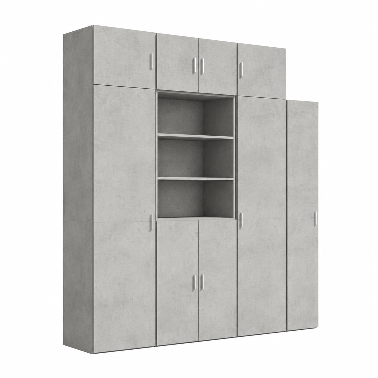 Armoire, coloris gris, 70 x 42,5 x 225 cm, pour la chambre