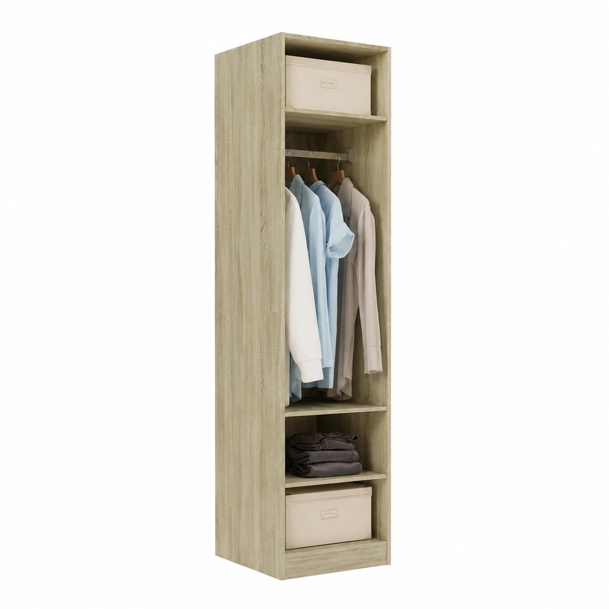 Armoire, en chêne, 50 x 50 x 200 cm, pour la chambre