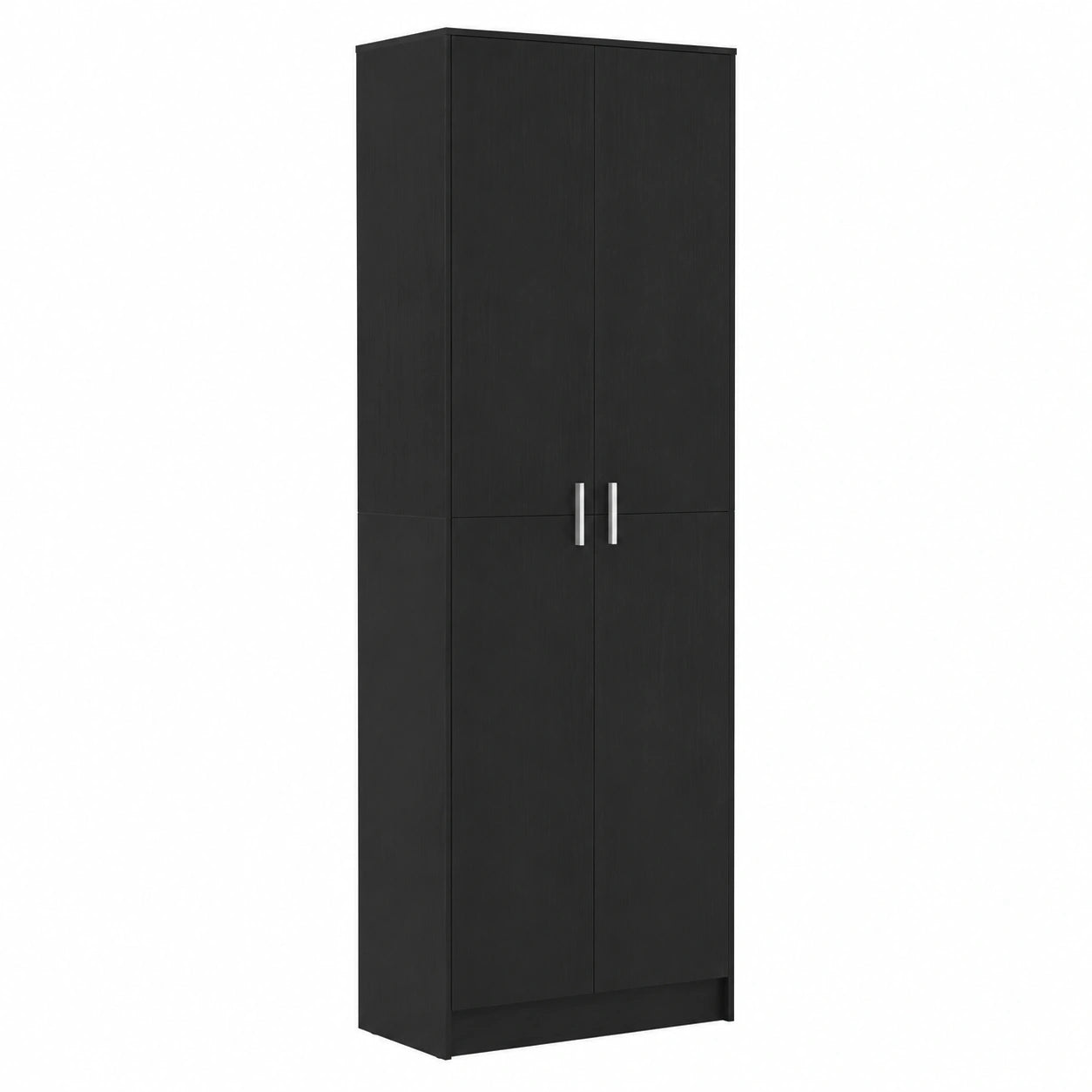 Armoire, en chêne, avec rangement, avec portes, coloris noir, 55 x 25 x 189 cm, pour la chambre