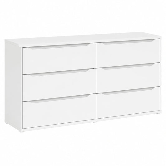 Commode, avec rangement, avec tiroirs, coloris blanc, 48 x 77,6 cm, pour la chambre ou le salon