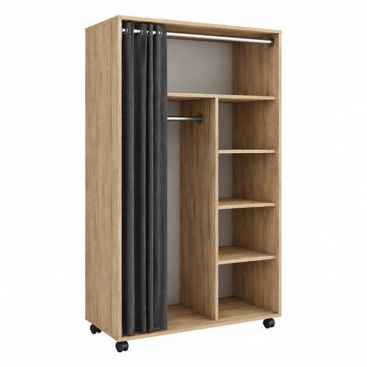 Armoire, sur roulettes, 100 x 168 cm, pour la chambre