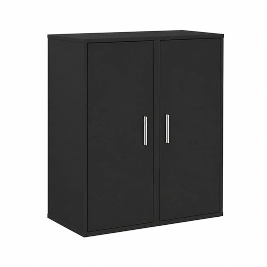 Armoire, modulable, avec rangement, avec étagères, coloris noir, 2 pièces, 32 x 35 x 70 cm, pour la chambre