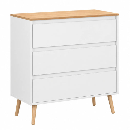 Commode, avec tiroirs, coloris blanc, pour la chambre ou le salon