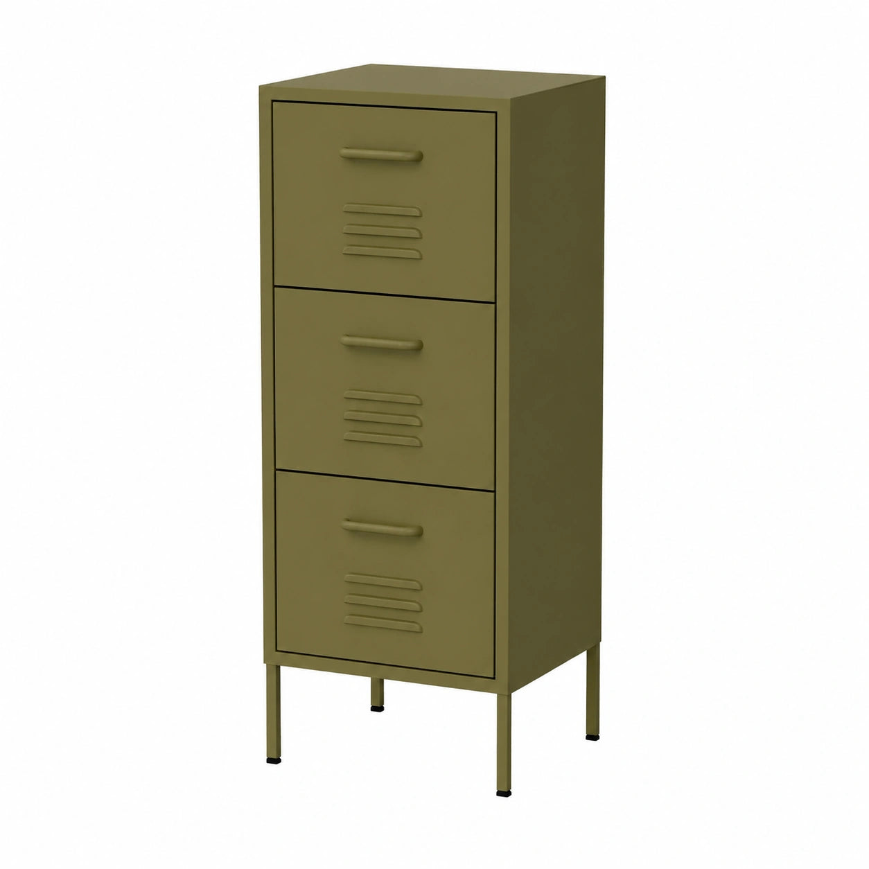 Armoire, avec rangement, en acier, coloris vert, 42,5 x 35 x 101,5 cm, pour la chambre