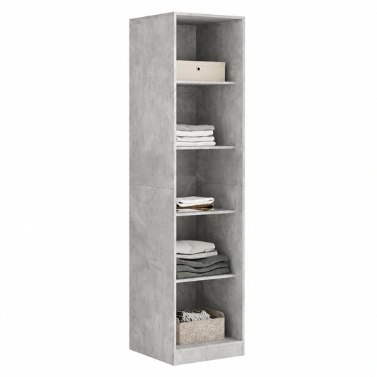 Armoire, coloris gris, 50 x 50 x 200 cm, pour la chambre
