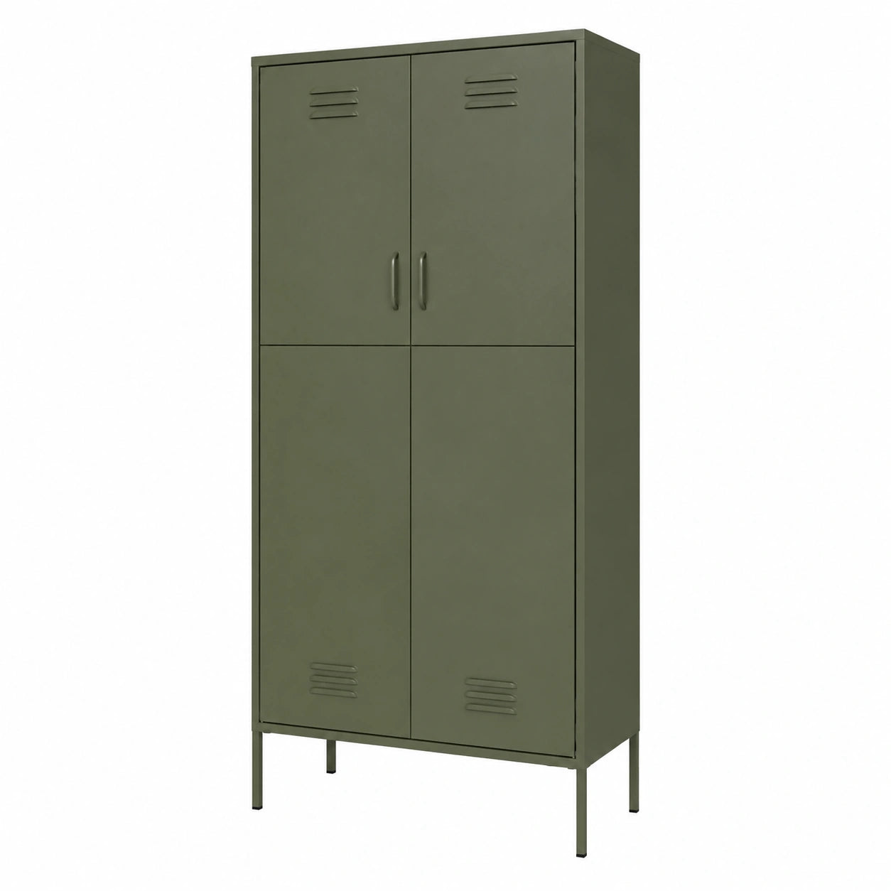 Armoire, en acier, coloris vert, 90 x 50 x 180 cm, pour la chambre