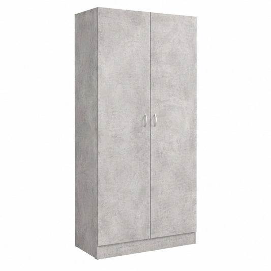 Armoire, coloris gris, 90 x 52 x 200 cm, pour la chambre