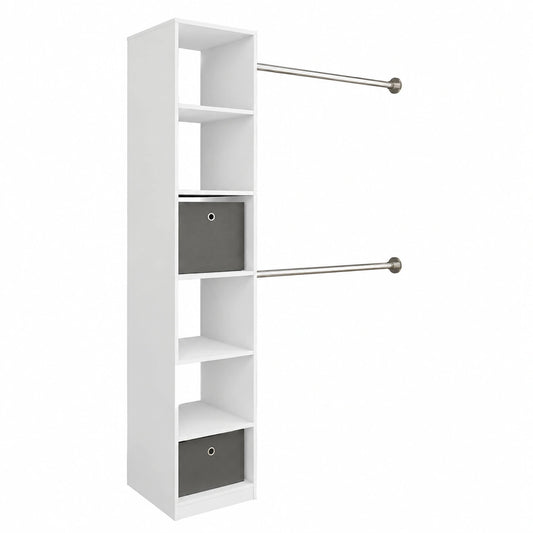 Armoire, avec étagères, coloris blanc, pour la chambre