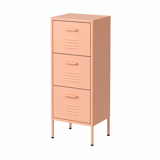 Armoire, en acier, avec rangement, coloris rose, 42,5 x 35 x 101,5 cm, pour la chambre