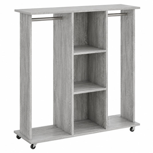 Armoire, modulable, avec rangement, coloris gris, 102 x 38 x 110 cm, pour la chambre