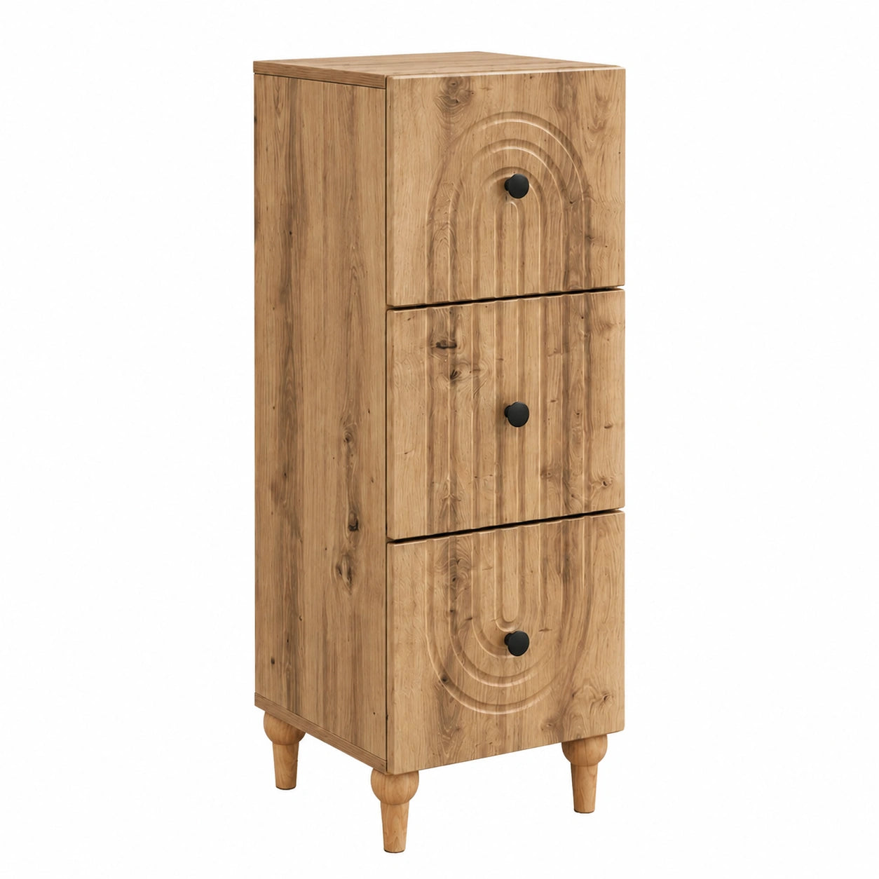 Armoire, avec rangement, avec tiroirs, en chêne, 33 x 34,5 x 90 cm, pour la chambre